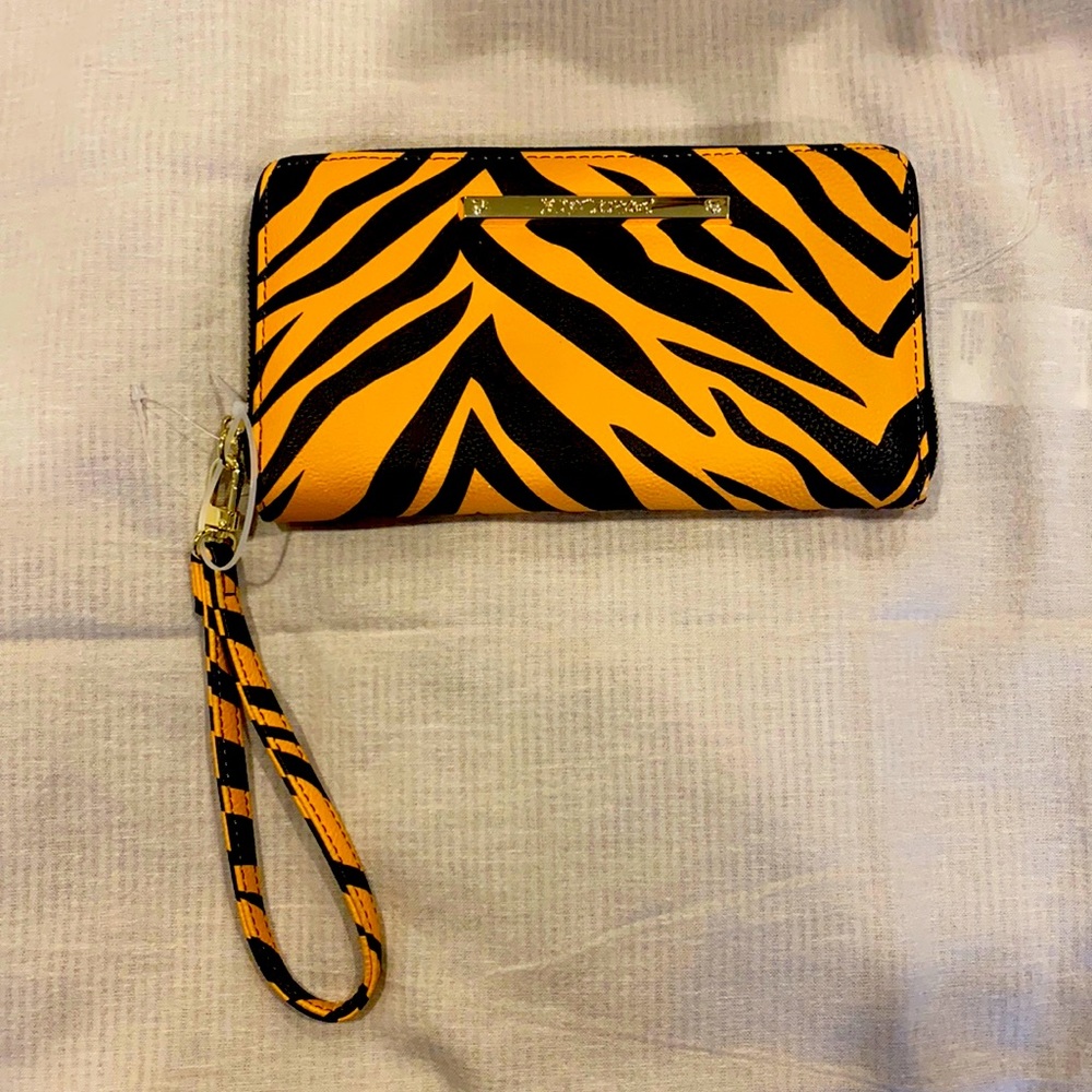 Betsey Johnson Tiger Print Wallet Wristlet
